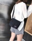 Fashion Black Zipper Decorated Shoulder Bag