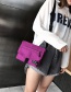 Fashion Purple Zipper Decorated Shoulder Bag