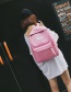 Fashion Pink Letter Pattern Decorated Backpack
