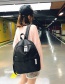 Simple Black Pure Color Decorated Backpack