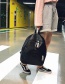 Simple Black Pure Color Decorated Backpack