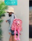 Simple Pink Panther Shape Decorated Backpack