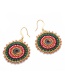Fashion Multi-color Round Shape Design Color Matching Earrings