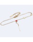 Fashion Rose Gold Letter Love Pendant Decorated Bracelet