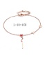 Fashion Rose Gold Letter Love Pendant Decorated Bracelet