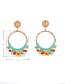Fashion Multi-color Tassel Decorated Circular Ring Earrings