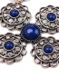 Fashion Navy Hollow Out Flowers Decorated Necklace