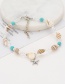Fashion Green Shell Shape Decorated Anklets