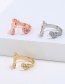 Fashion Gold Color Heart&foot Shape Decorated Ring