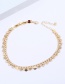 Fashion Gold Color Pure Color Decorated Double Layer Necklace