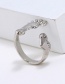 Fashion Rose Gold Heart Shape Decorated Pure Color Ring