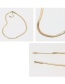 Fashion Gold Color Circular Ring Shape Decorated Necklace