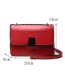 Fashion Claret Red Square Shape Decorated Shoulder Bag