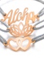 Fashion Gold Color+gray Heart Shape Decorated Hollow Out Bracelet (3 Pcs )