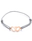 Fashion Gold Color+gray Heart Shape Decorated Hollow Out Bracelet (3 Pcs )