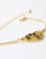 Fashion Gold Color Letter Pattern Decorated Bracelet (2 Pcs )