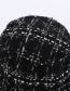 Fashion Black Grid Pattern Decorated Hat