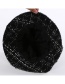 Fashion Black Grid Pattern Decorated Hat