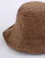 Fashion Brown Pure Color Decorated Hat