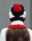 Fashion Red Pom Ball Decorated Pure Color Hat (3 Pcs )