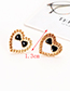 Fashion Gold Color Heart Shape Decorated Cufflinks