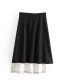 Fashion Black Stripe Pattern Decorated Skirt