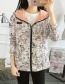 Fashion Navy Zipper Decorated Pure Color Jacket