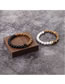 Fashion Black+brown Bead Decorated Bracelet