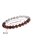 Fashion White+brown Bead Decorated Bracelet