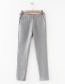 Fashion Gray Pure Color Decorated Simple Pants