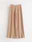 Fashion Brown Pure Color Decorated Loose Pants