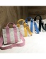 Fashion Pink Square Shape Design Detachable Shoulder Bag