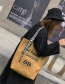 Fashion Black Letter Pattern Design Casua Shoulder Bag