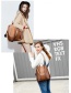 Fashion Brown Pure Color Decorated Simple Backpack