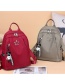 Fashion Red Star Shape Decorated Pure Color Backpack