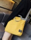 Fashion Yellow Stripe Pattern Design Square Shape Bag