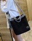 Fashion Black Stripe Pattern Design Square Shape Bag