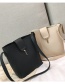 Fashion Black Pure Color Desigm Square Shape Shoulder Bag