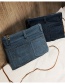 Fashion Light Blue Pure Color Desigm Square Shape Shoulder Bag