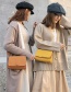 Fashion Yellow Square Shape Design Pure Color Bag