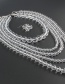 Fashion White Pure Color Design Multi-alyer Jewelry Sets