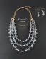 Fashion White Full Pearls Design Pure Color Jewelry Sets