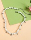 Fashion White Rivets&pearls Decorated Simple Necklace