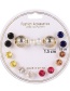 Fashion Multi-color Diamond&pearls Decorated Earrings(14pcs)