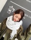 Fashion Light Gray Tassel Decorated Pure Color Scarf
