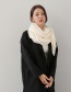 Fashion Milky White Pure Color Decorated Warm Scarf