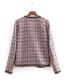 Fashion Pink Stripe Pattern Decorated Long Sleeves Coat