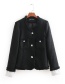 Fashion Black Buttons Decorated Long Seeves Coat