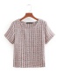 Fashion Multi-color Round Neckline Short Sleeves T-shirt