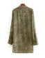 Fashion Light Brown+black Leopard Pattern Decorated Long Sleeves Shirt